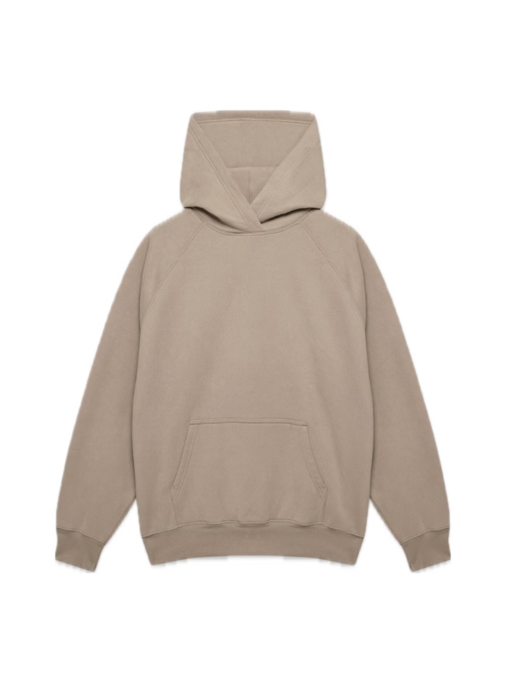 Aritzia Neutral Taupe Hooded Pullover Sweatshirt
